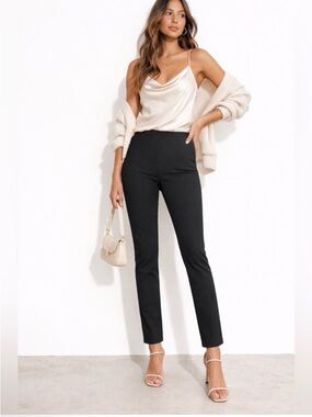 MM LAFLEUR Foster Cigarette Pant PowerStretch Adjustable length in Black size 6